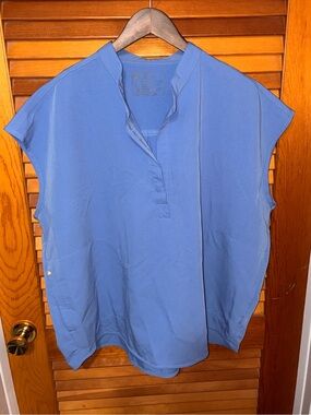 FIGS RAFAELA OVERSIZED WOMENS BLUE SCRUB TOP- size XXL